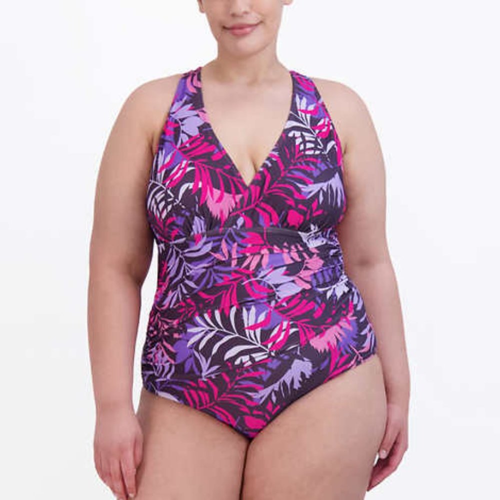 Eddie Bauer Women's Multicolor One Piece Bathing Suit, Extra Small